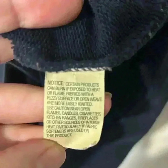 LL Bean Shawl Collar Long Sleeved Top Navy. Split hem sweatshirt. Size Small - Picture 10 of 10